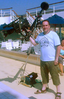 Gareth with the jib