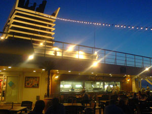 The Aft deck at night