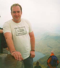 Gareth at the summit of Snowdon